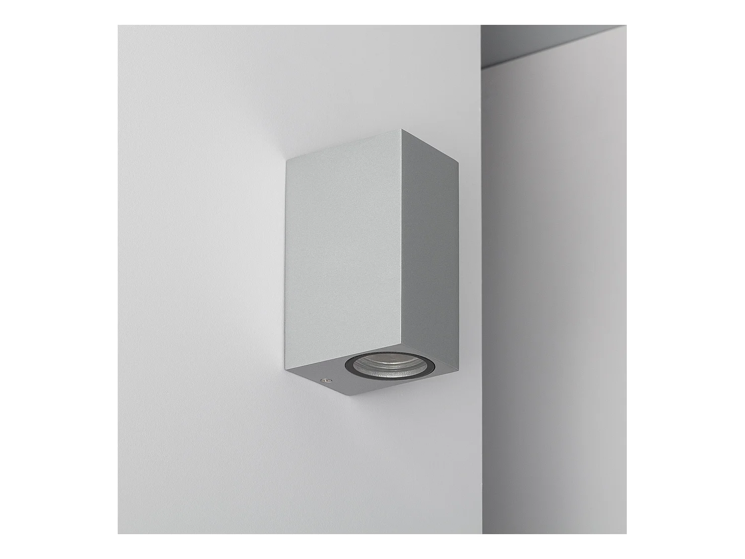 Applique Murale Extérieure Aluminium Miseno Argentée Éclairage Double Face