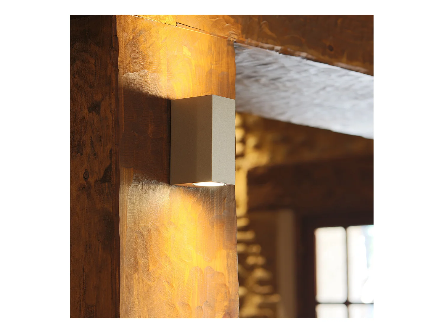 Applique Murale Extérieure Aluminium Miseno Argentée Éclairage Double Face