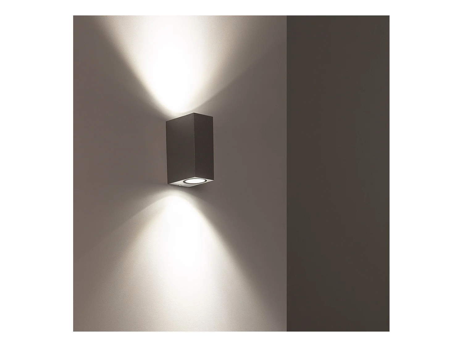 Applique Murale Extérieure Aluminium Miseno Argentée Éclairage Double Face