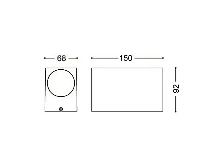 Applique Murale Extérieure Aluminium Miseno Argentée Éclairage Double Face