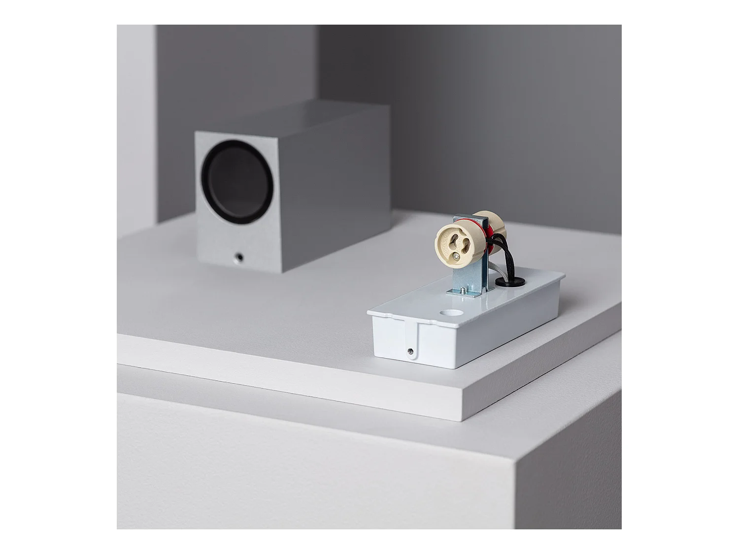 Applique Murale Extérieure Aluminium Miseno Argentée Éclairage Double Face