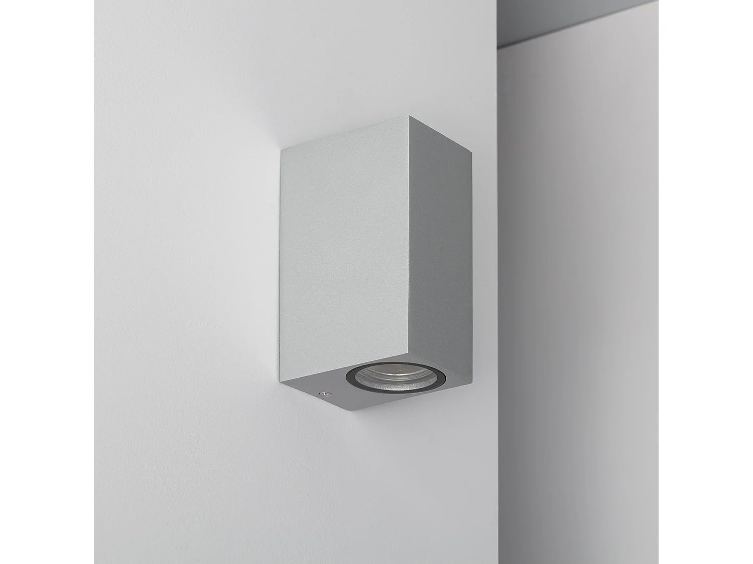 Applique Murale Extérieure Aluminium Miseno Argentée Éclairage Double Face