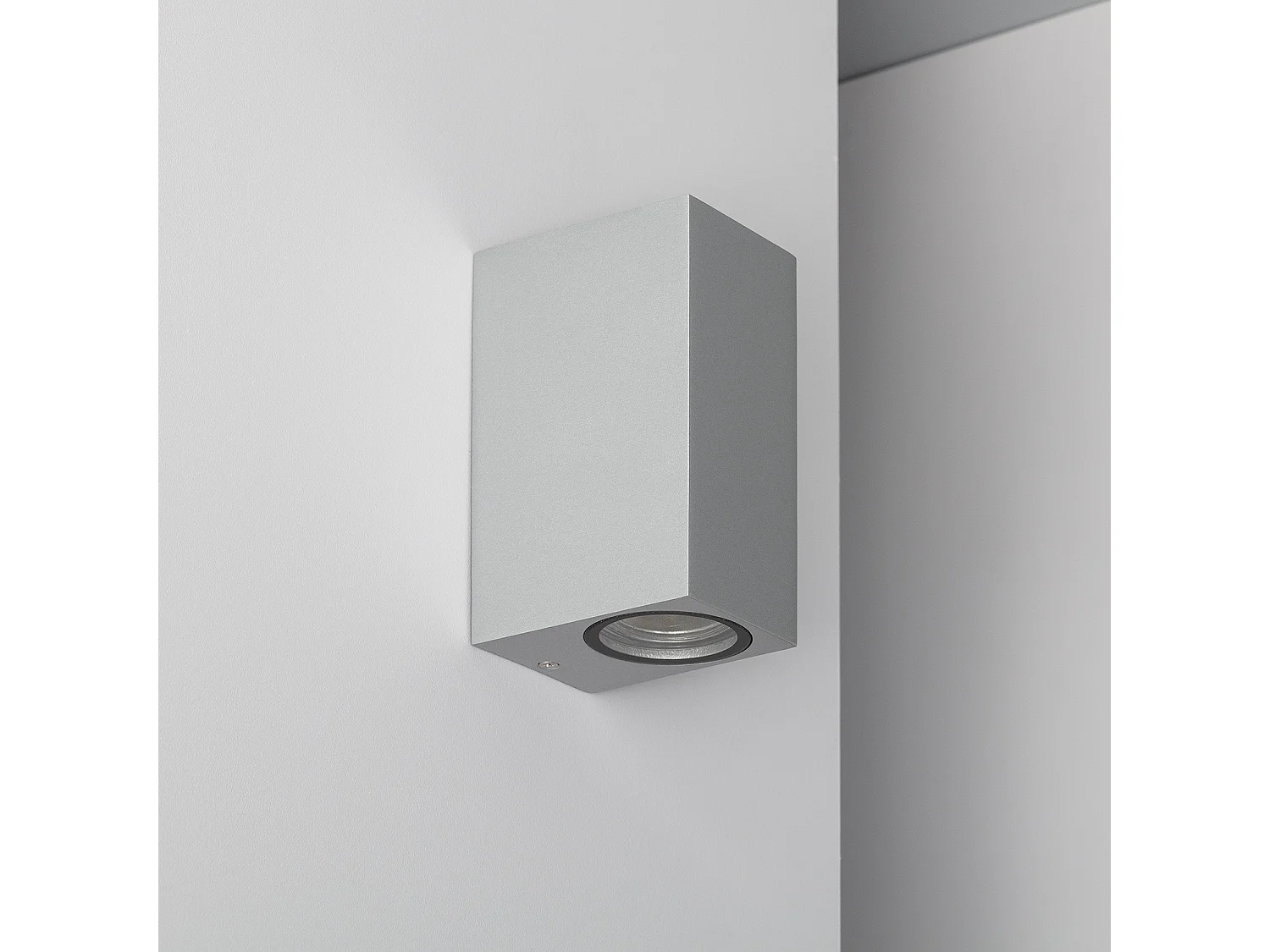 Applique Murale Extérieure Aluminium Miseno Argentée Éclairage Double Face