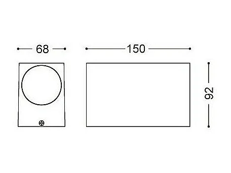 Applique Murale Extérieure Aluminium Miseno Argentée Éclairage Double Face
