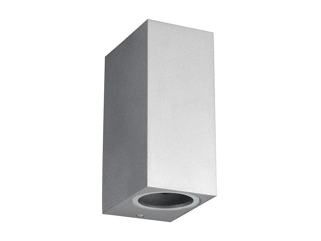 Applique Murale Extérieure Aluminium Miseno Argentée Éclairage Double Face