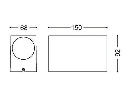 Applique Murale Extérieure Aluminium Miseno Argentée Éclairage Double Face