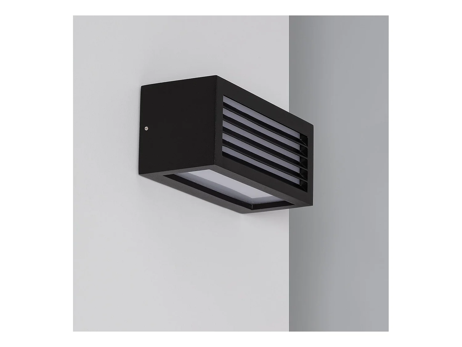 Aplique de Pared Exterior Metal Verina Negro