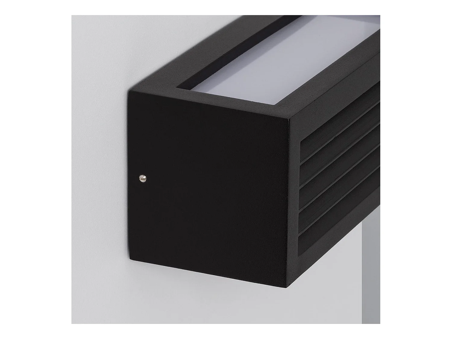 Aplique de Pared Exterior Metal Verina Negro