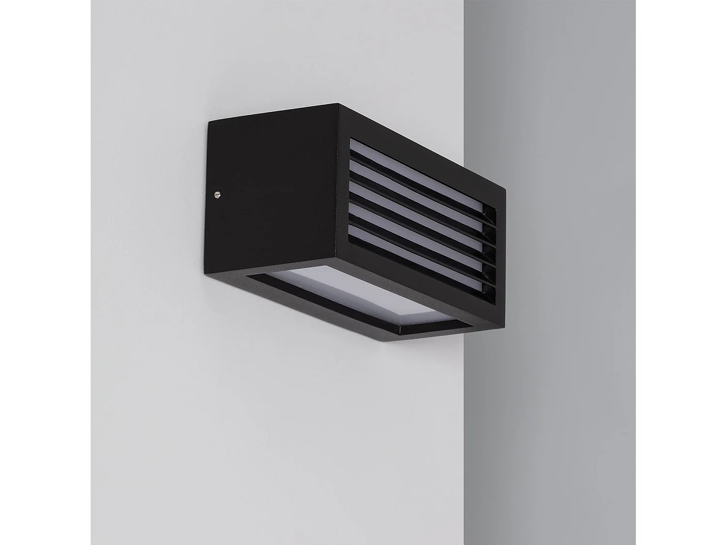 Aplique de Pared Exterior Metal Verina Negro