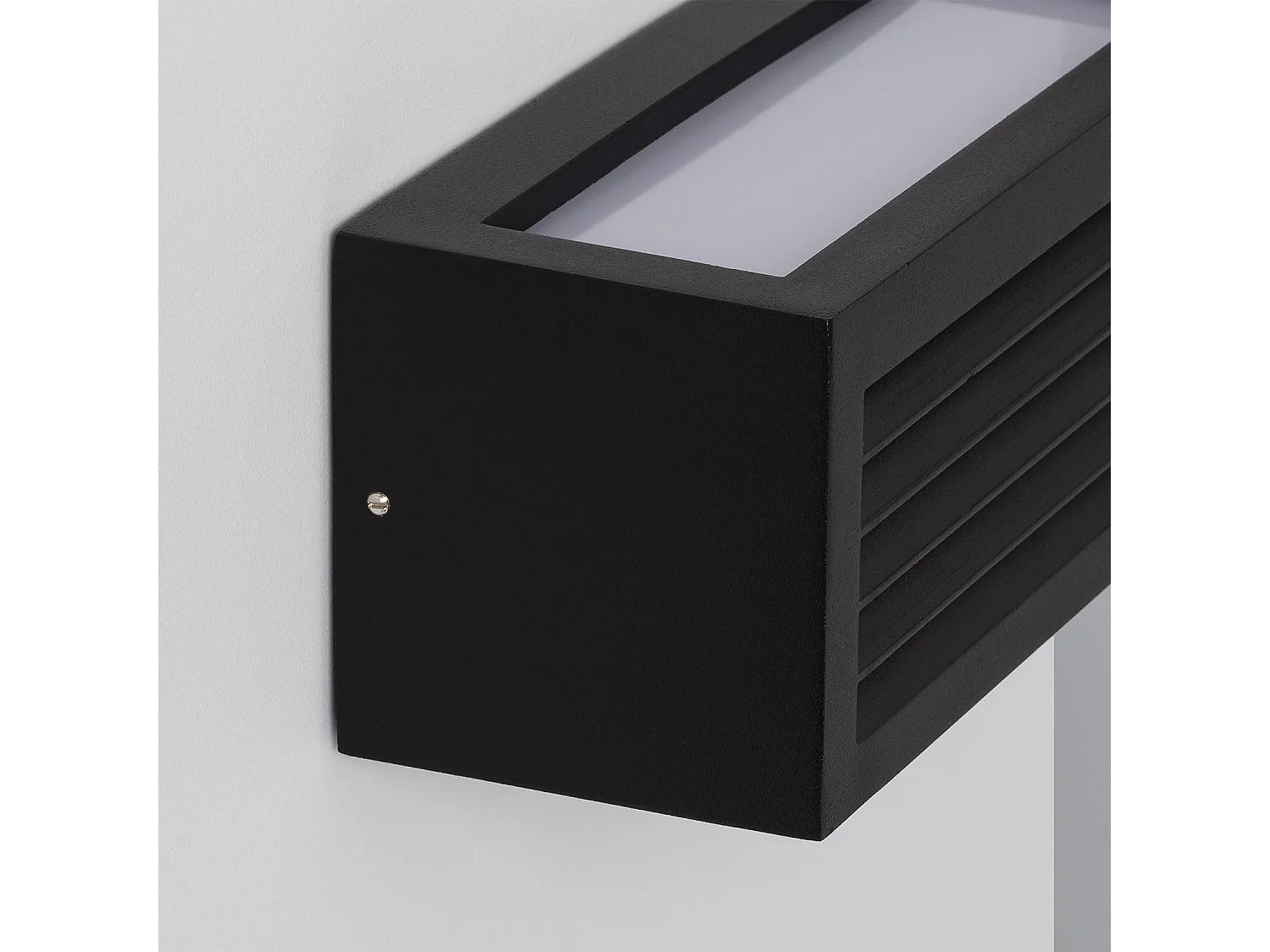 Aplique de Pared Exterior Metal Verina Negro