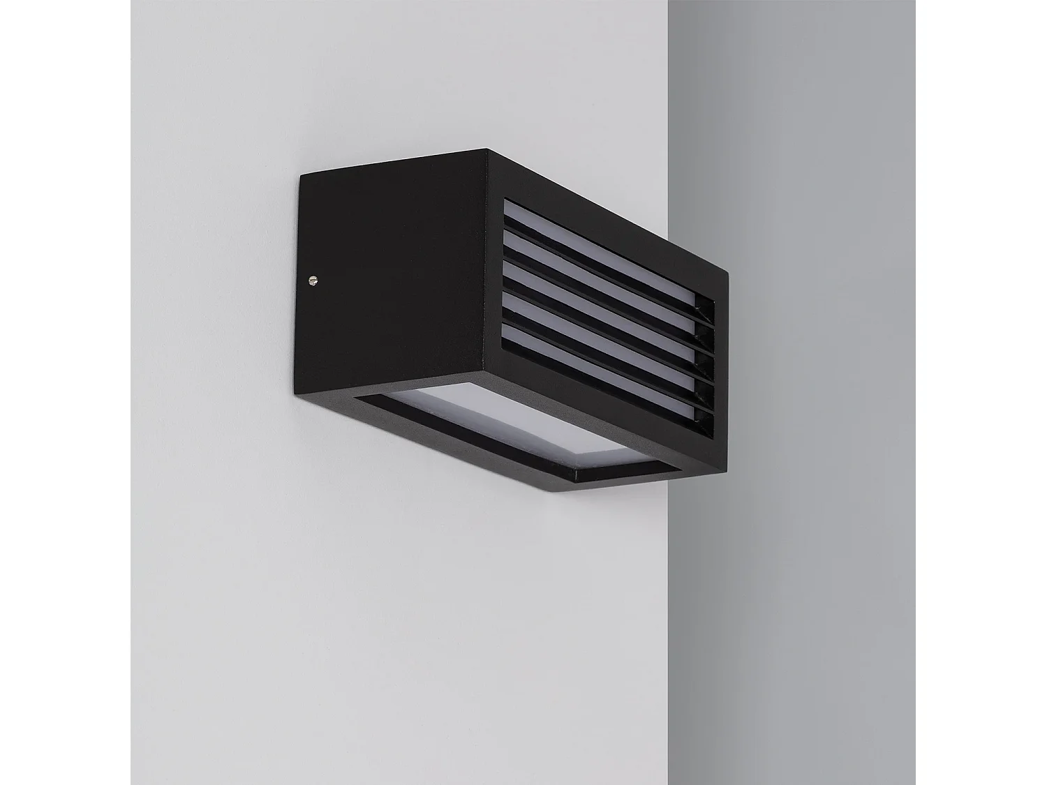 Aplique de Pared Exterior Metal Verina Negro