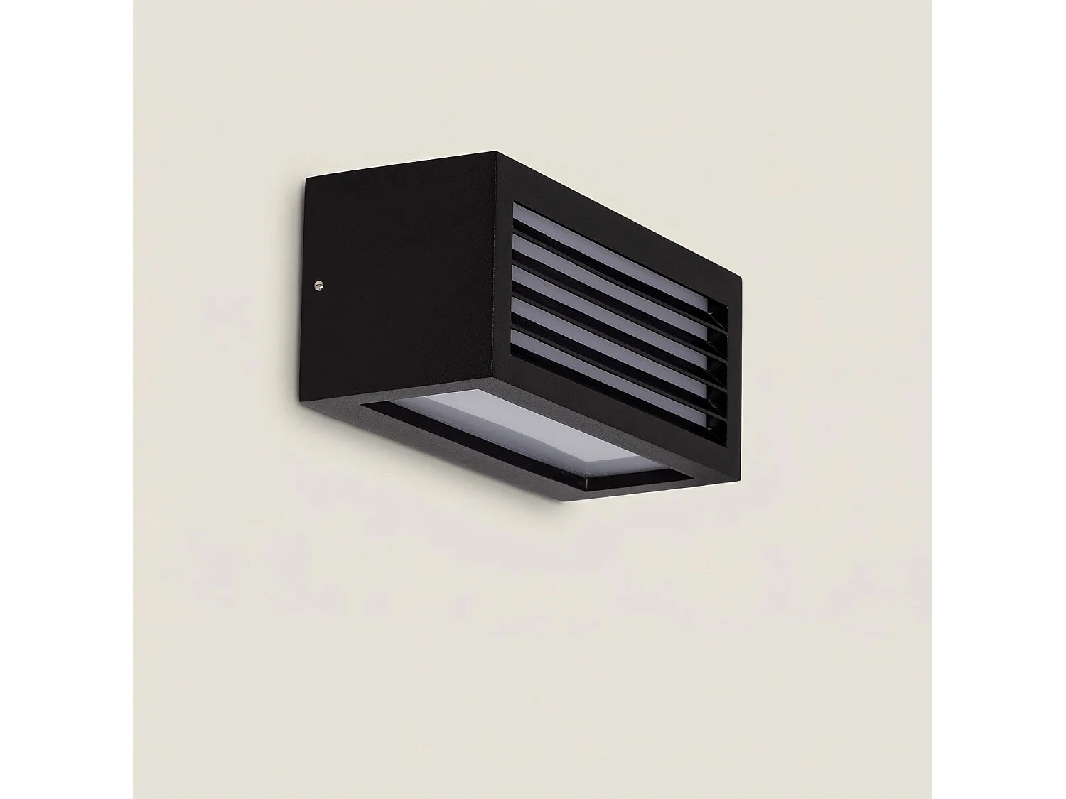 Aplique de Pared Exterior Metal Verina Negro