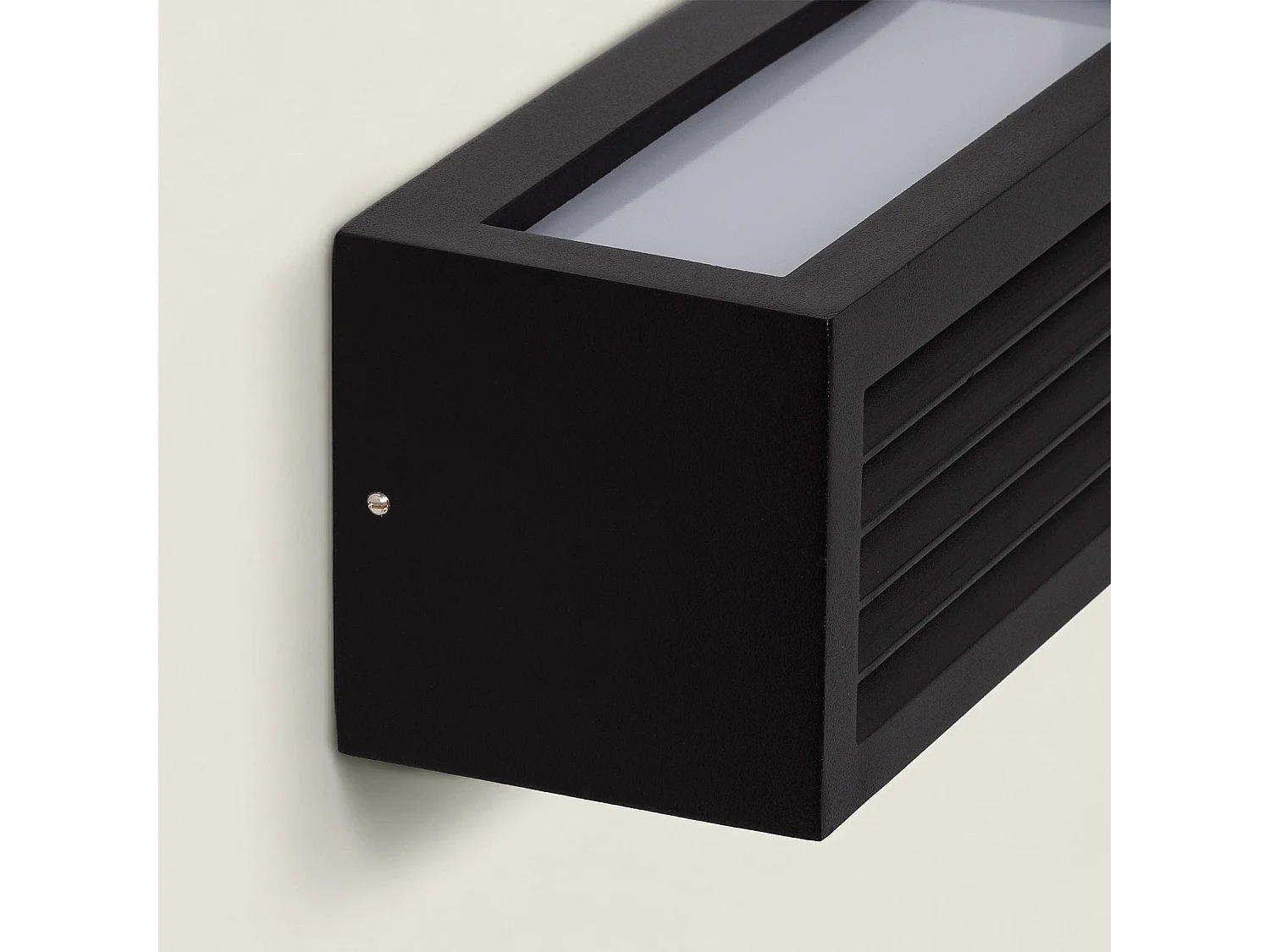 Aplique de Pared Exterior Metal Verina Negro