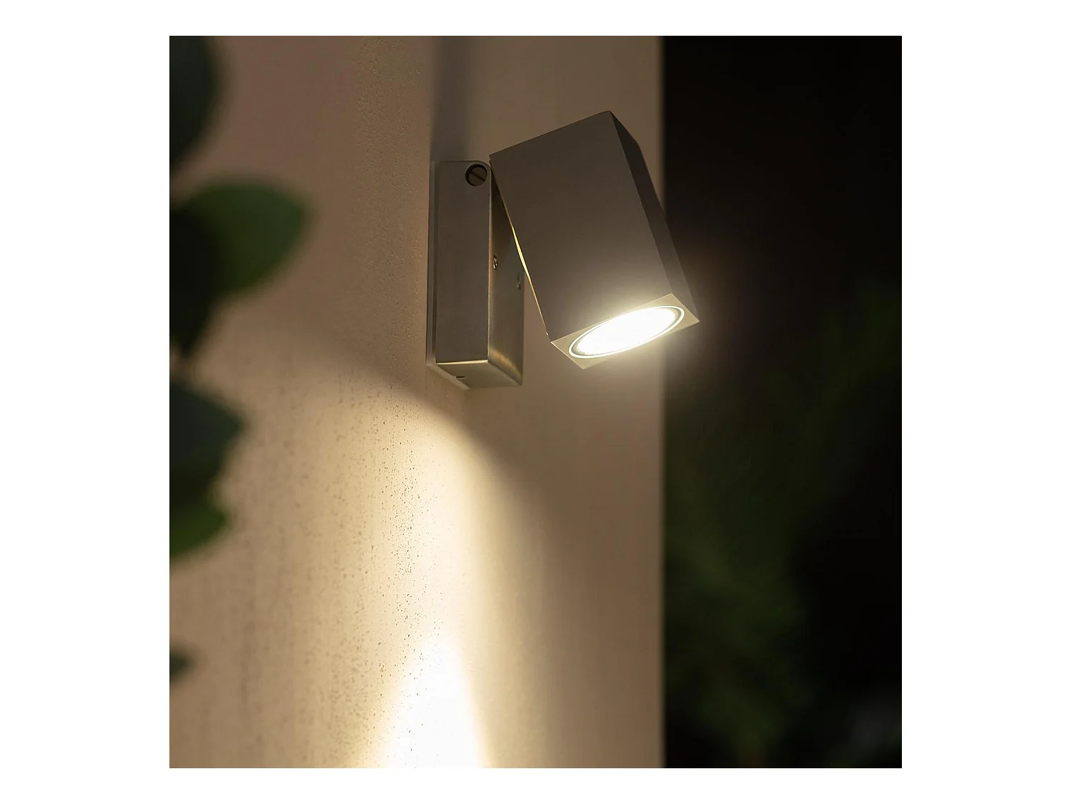 Applique Murale Extérieure Aluminium Carrée Onuba Argent