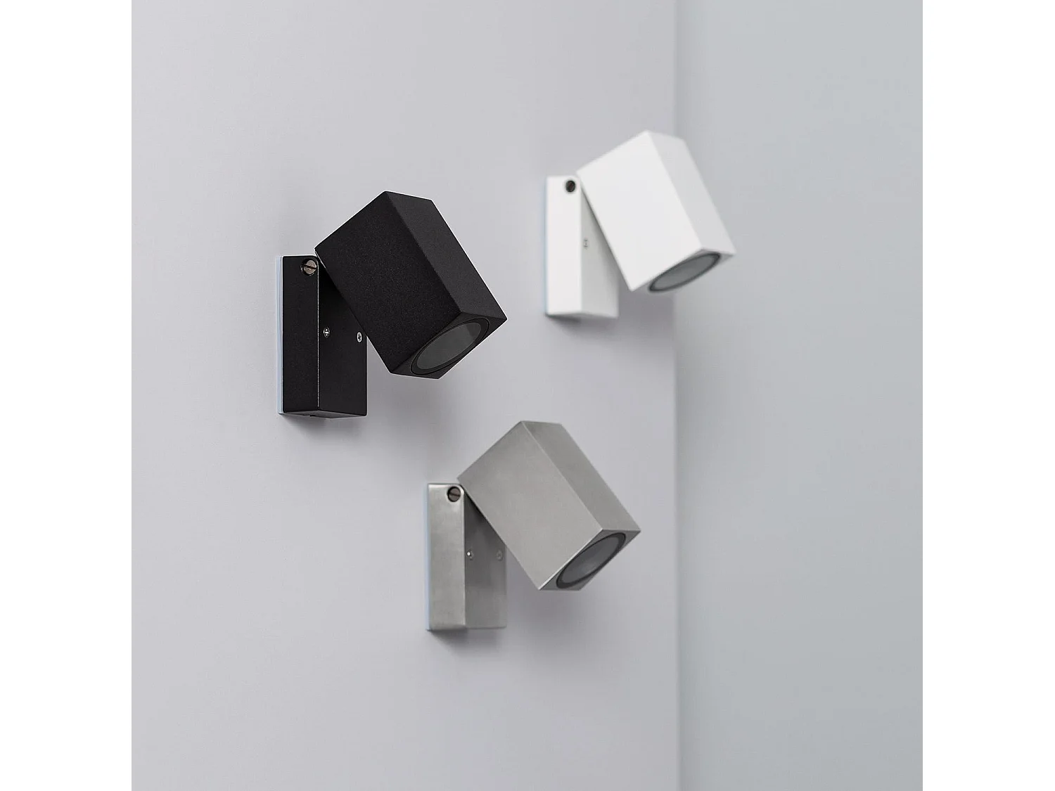 Applique Murale Extérieure Aluminium Carrée Onuba Argent