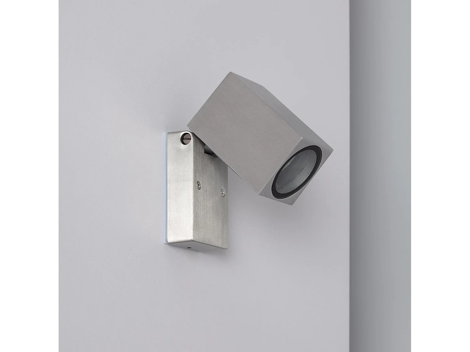 Aplique de Pared Exterior Aluminio Cuadrado Onuba Plateado