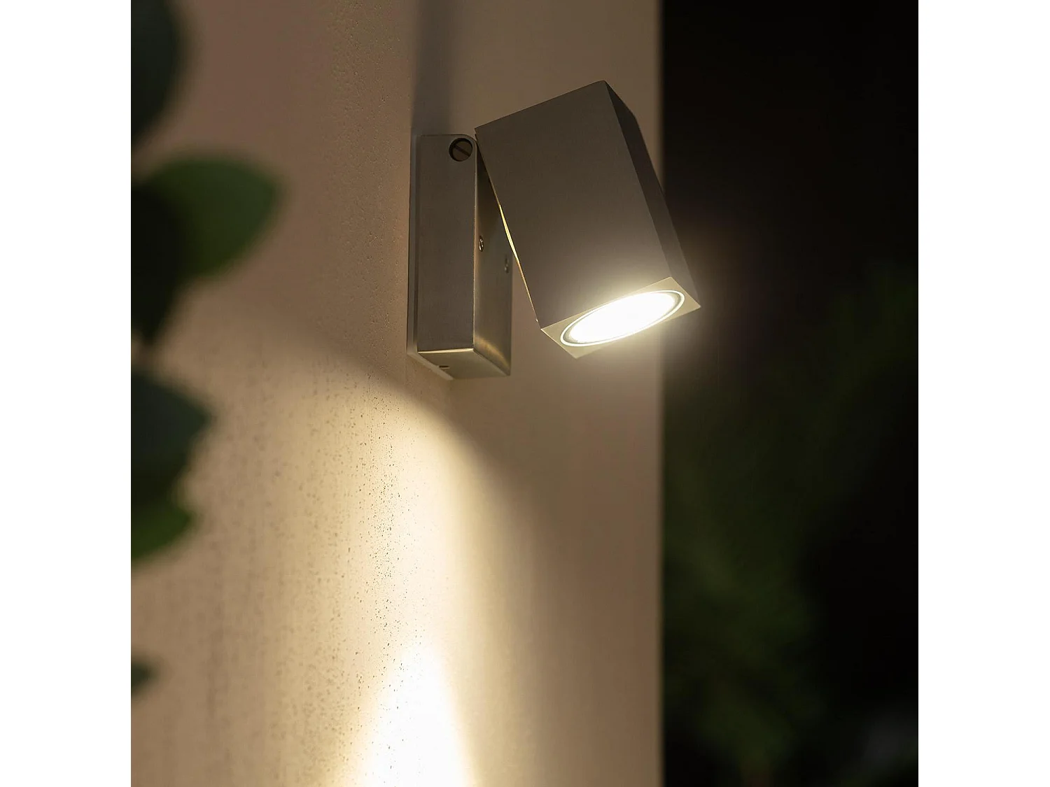 Aplique de Pared Exterior Aluminio Cuadrado Onuba Plateado