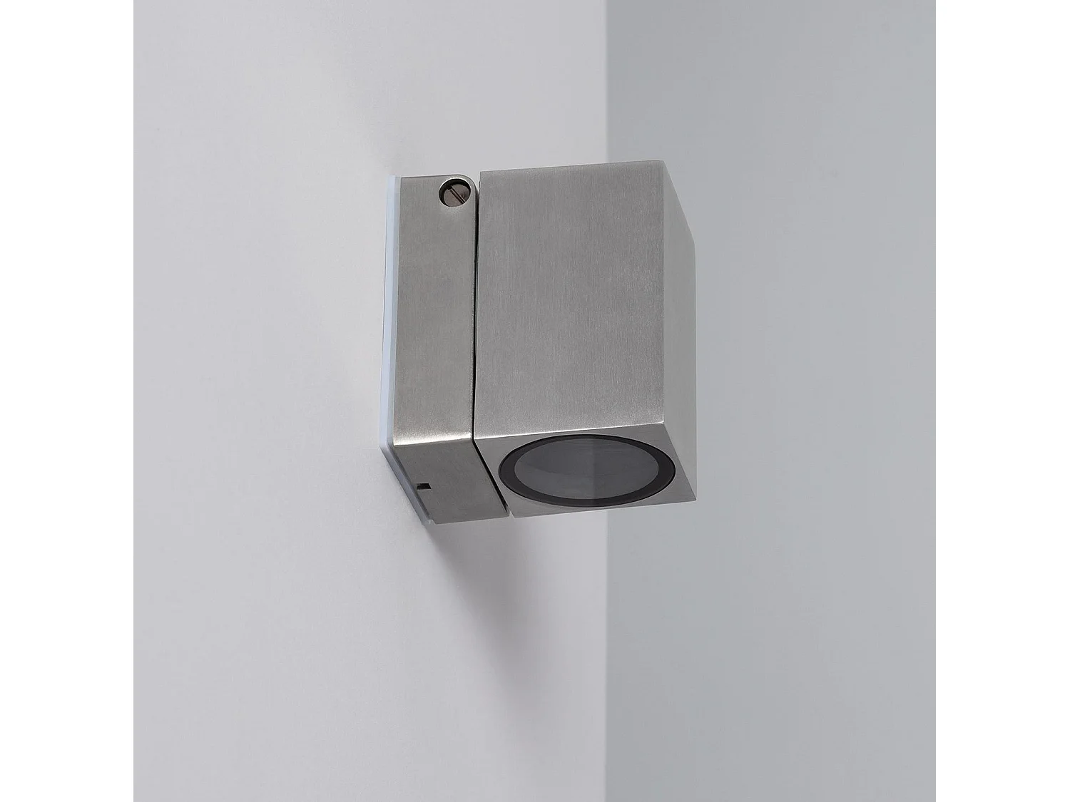 Aplique de Pared Exterior Aluminio Cuadrado Onuba Plateado