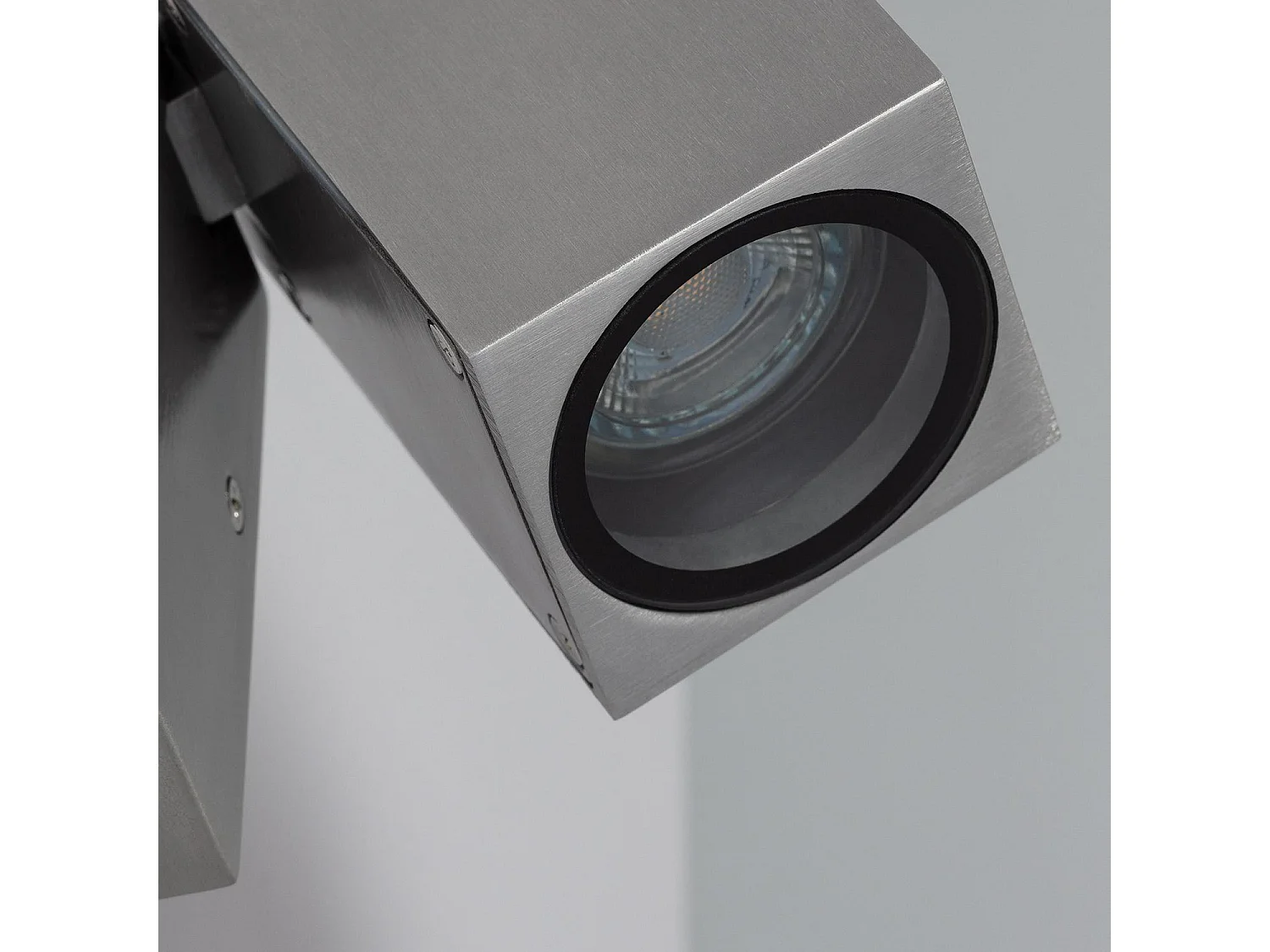 Aplique de Pared Exterior Aluminio Cuadrado Onuba Plateado