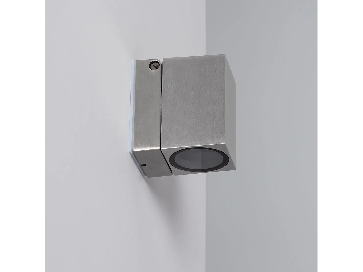 Aplique de Pared Exterior Aluminio Cuadrado Onuba Plateado