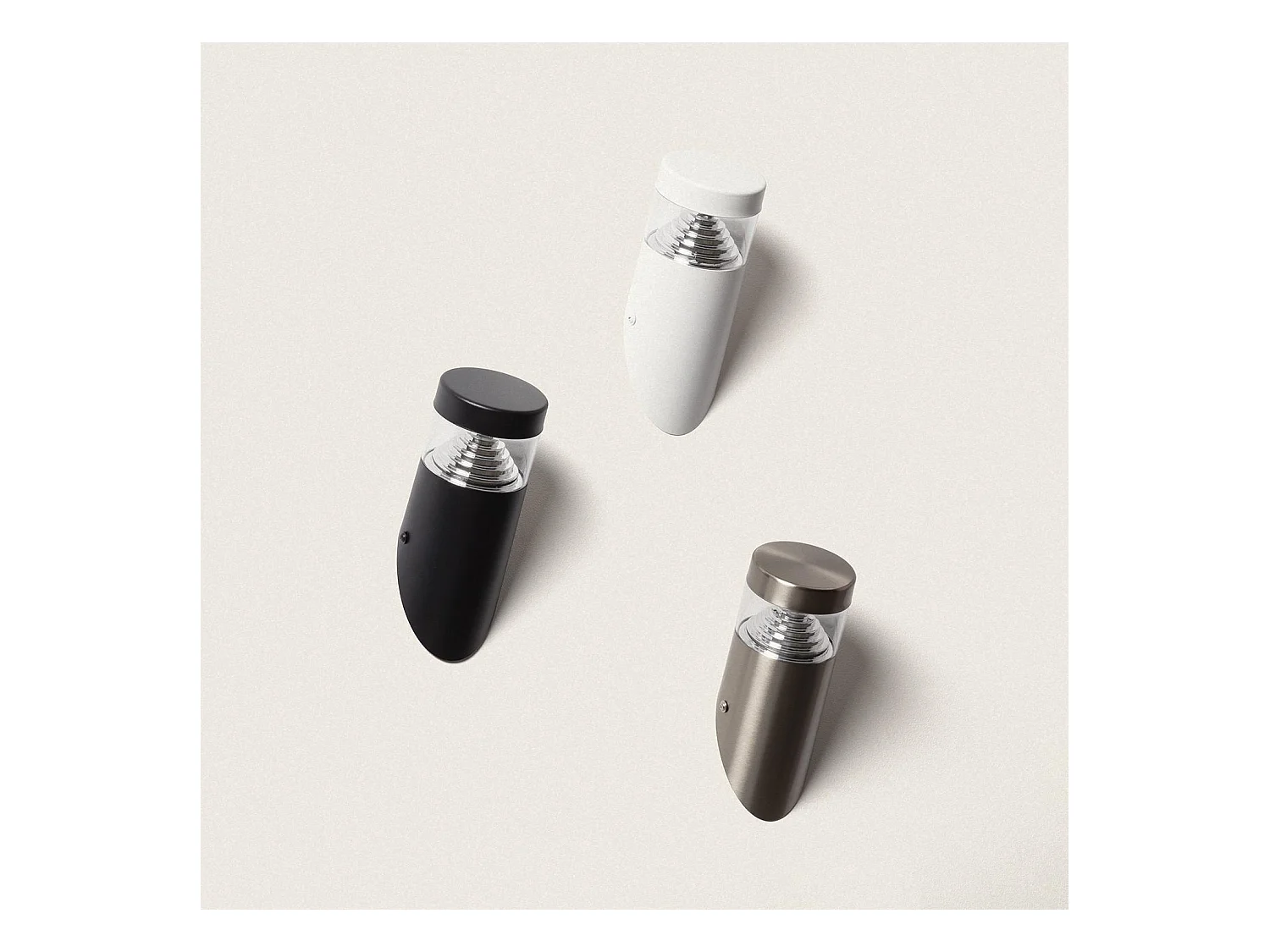 Applique da Parete LED 5W per Esterni Acciaio Inox Inti Nero 3000K Bianco Caldo