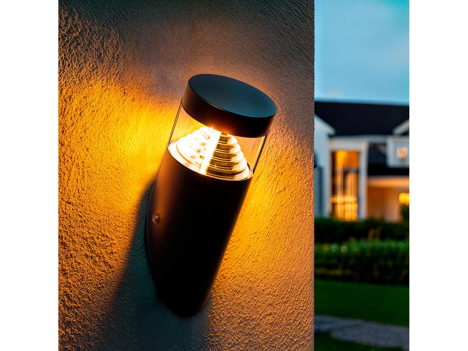 Aplique de Pared Exterior LED 5W de Acero Inoxidable Inti Black 3000K Blanco Cálido