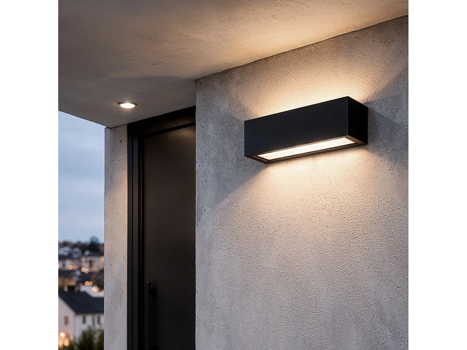 Applique da Parete per Esterni LED 18W Alluminio Illuminazione Doppia Luce CCT Selezionabile Gropius Nero