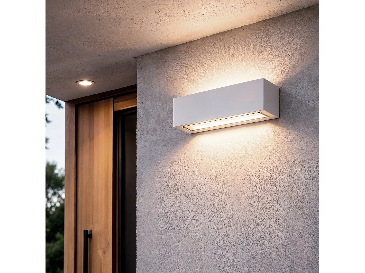 Applique da Parete per Esterni LED 18W Alluminio Illuminazione Doppia Luce CCT Selezionabile Gropius Nero