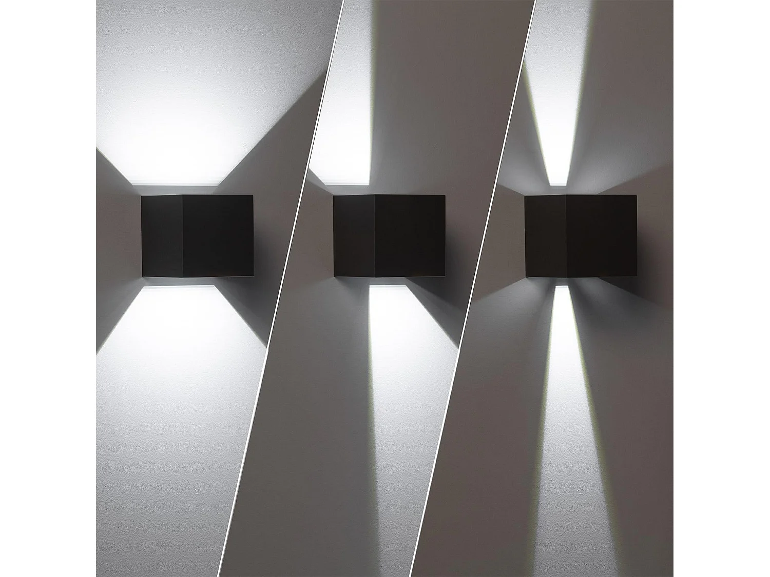 Aplique de Pared Exterior LED 6W Iluminación Doble Cara New Eros Gris Blanco Neutro 4000K