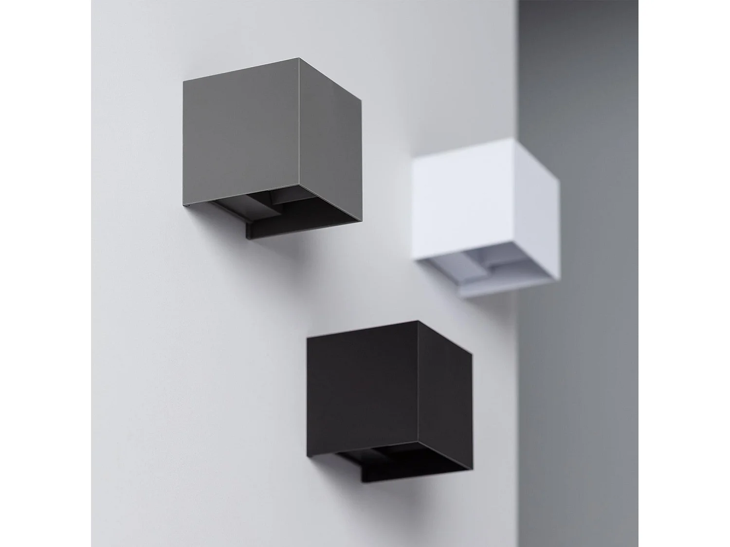 Aplique de Pared Exterior LED 6W Iluminación Doble Cara New Eros Gris Blanco Neutro 4000K