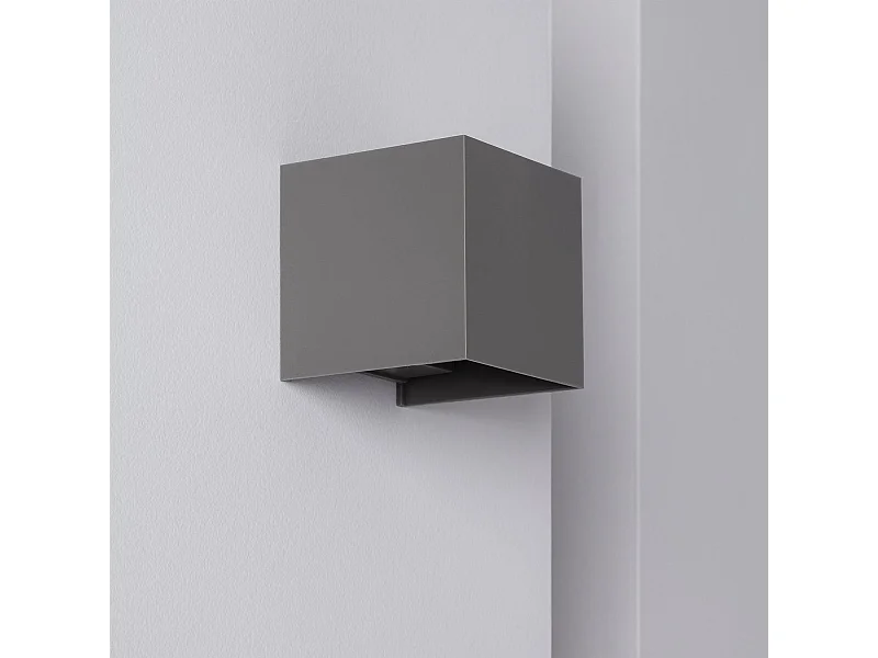 Aplique de Pared Exterior LED 6W Iluminación Doble Cara New Eros Gris Blanco Neutro 4000K