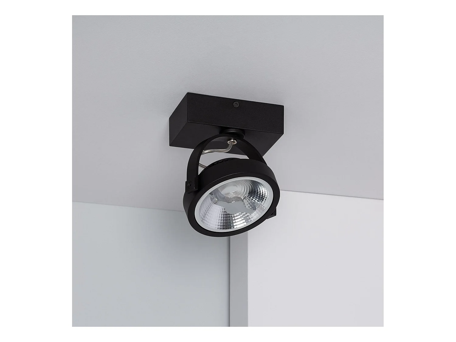 Spot LED 15W CREE en Saillie Orientable AR111 Dimmable Noir 2700K Blanc chaud