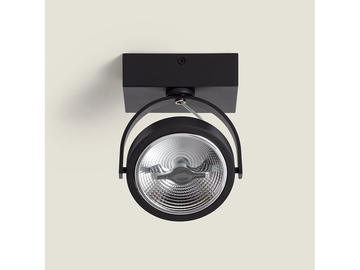 Spot LED 15W CREE en Saillie Orientable AR111 Dimmable Noir 2700K Blanc chaud