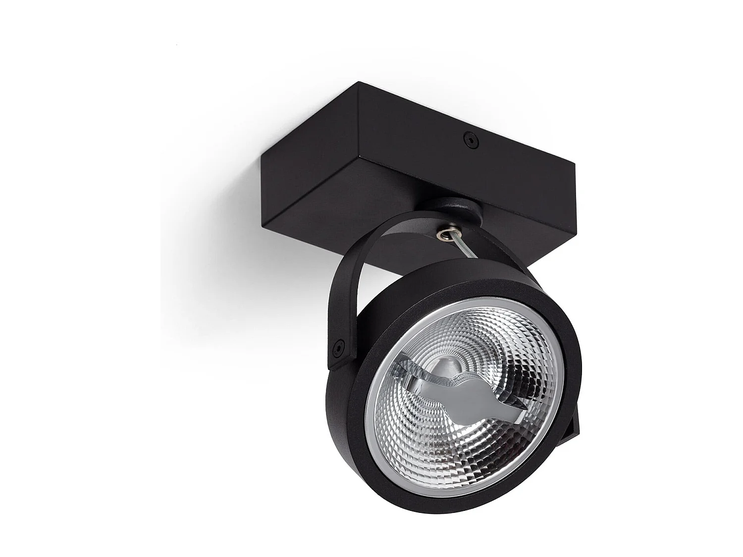 Spot LED 15W CREE en Saillie Orientable AR111 Dimmable Noir 2700K Blanc chaud