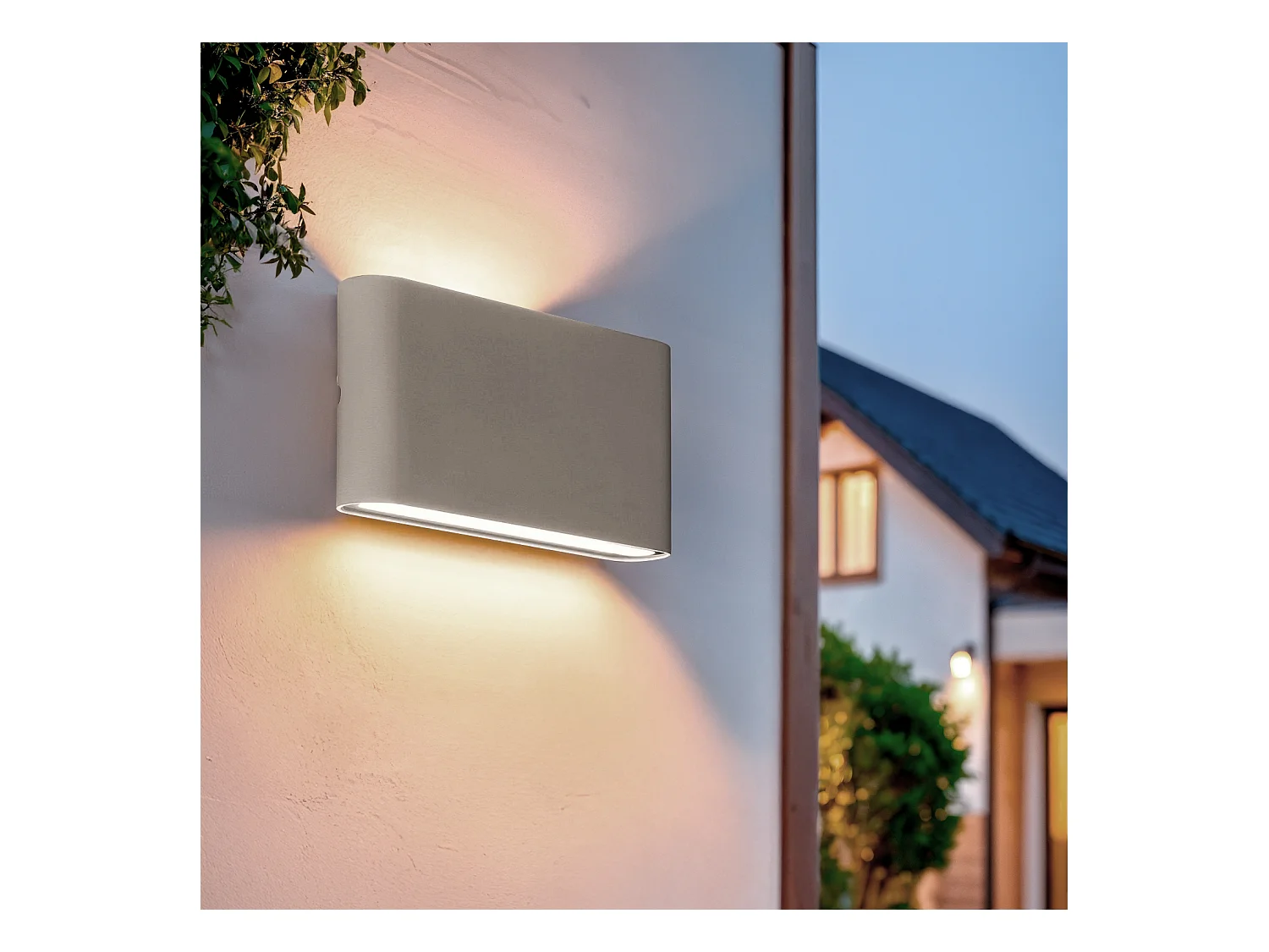 Applique Murale Extérieure  LED 12W Aluminium Rectangulaire Éclairage Double Face Blanche 2700K Blanc chaud