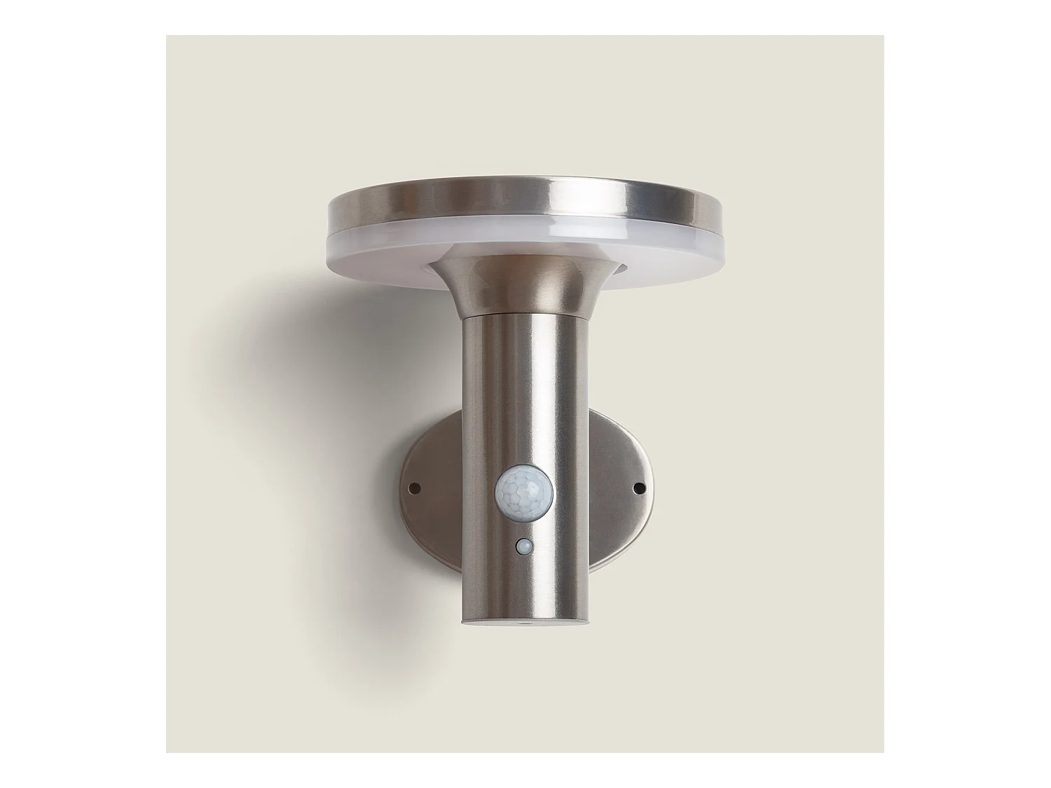 Applique da Parete per Esterni LED Solare Inox con Sensore di Movimento PIR Helios 4000K Bianco Naturale