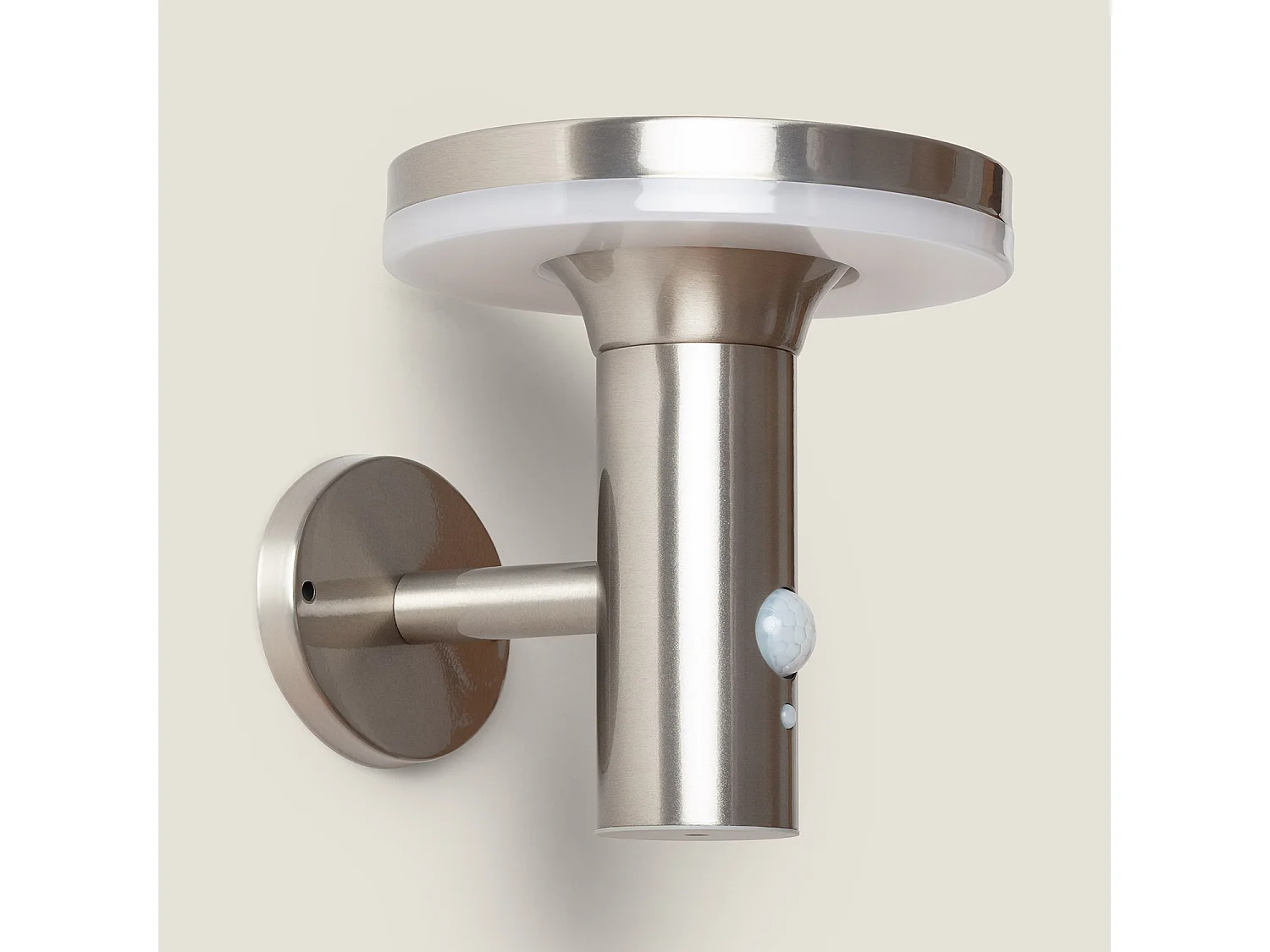 Applique Murale LED Extérieure Solaire Inox Helios avec Détecteur de Présence PIR 4000K Blanc neutre