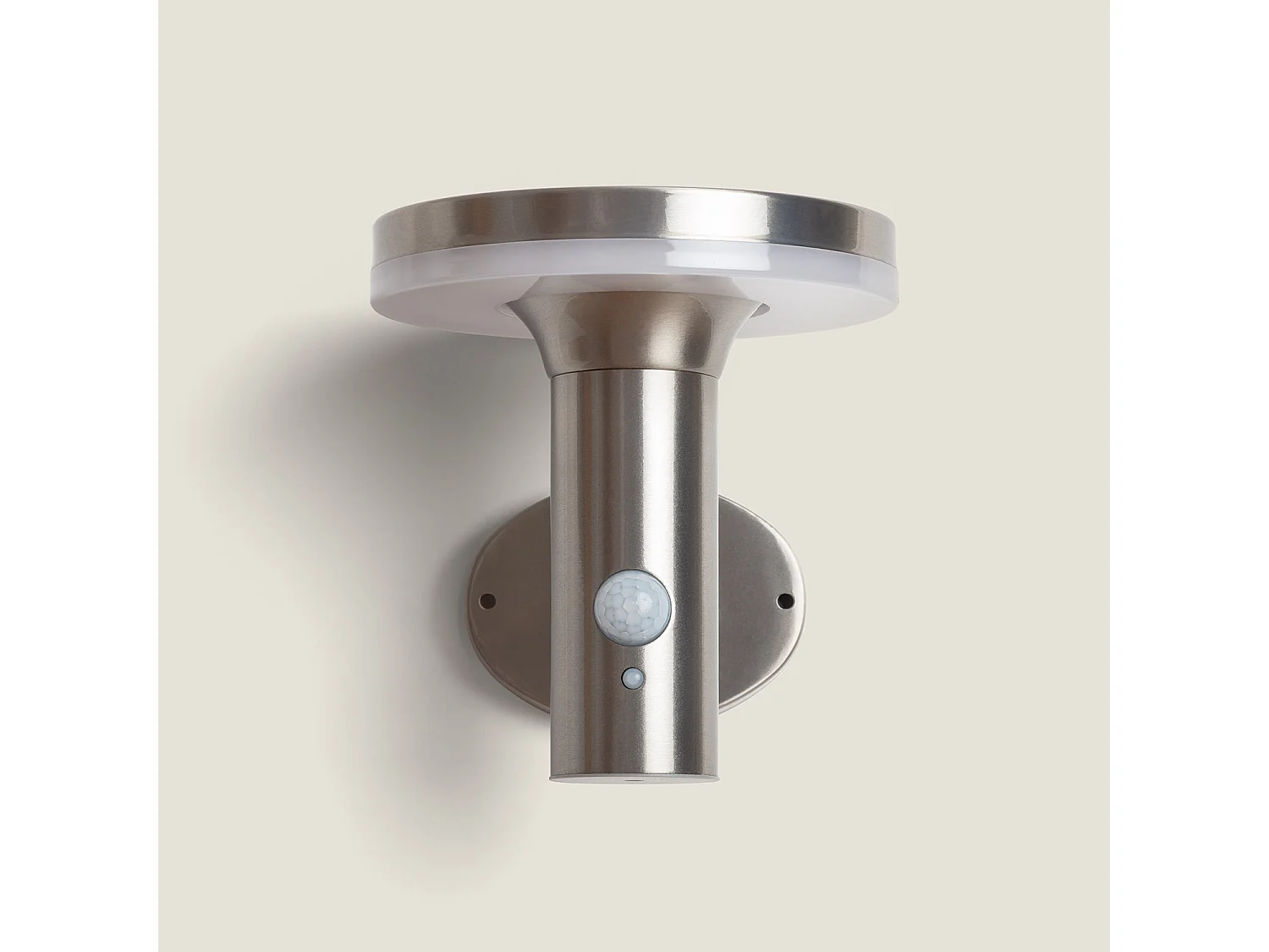 Applique Murale LED Extérieure Solaire Inox Helios avec Détecteur de Présence PIR 4000K Blanc neutre