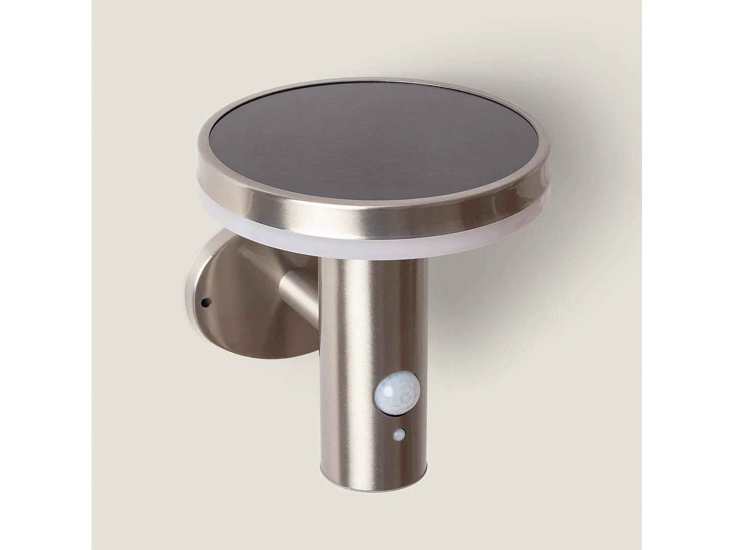 Applique Murale LED Extérieure Solaire Inox Helios avec Détecteur de Présence PIR 4000K Blanc neutre