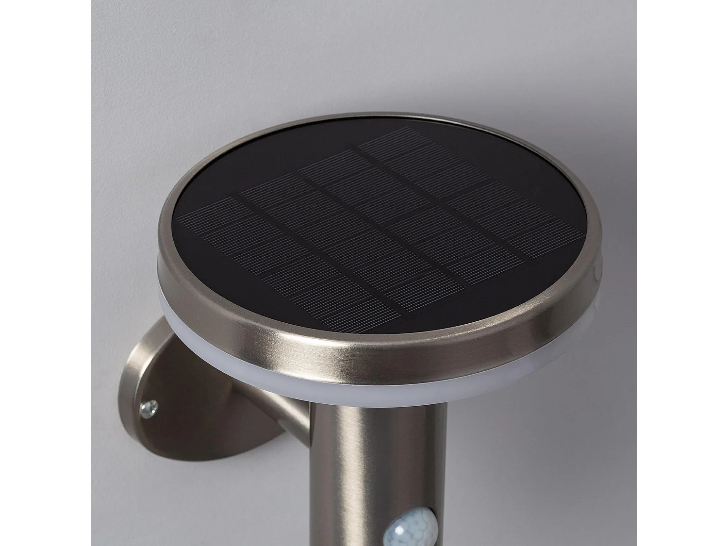 Applique Murale Extérieure Solaire LED Helios en Acier Inoxydable avec Détecteur de Mouvement PIR 4000K Blanc neutre