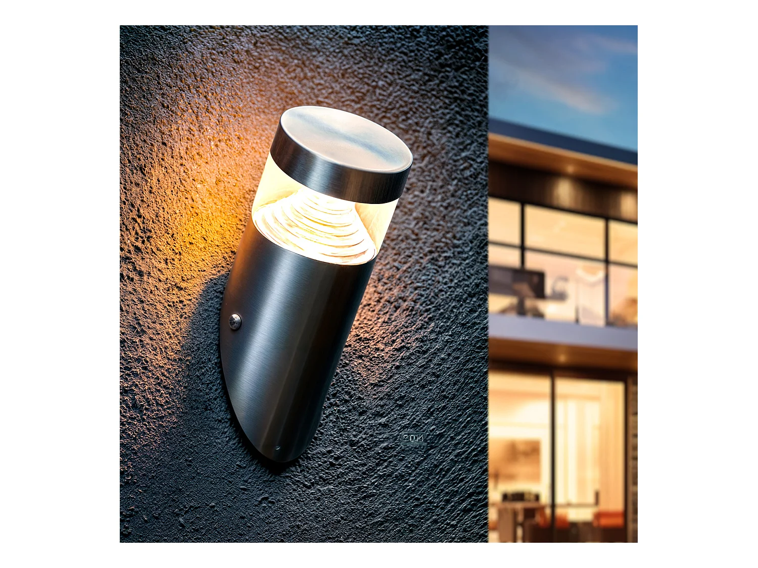 Applique Murale LED Extérieure 5W Acier Inoxydable Inti 3000K Blanc chaud