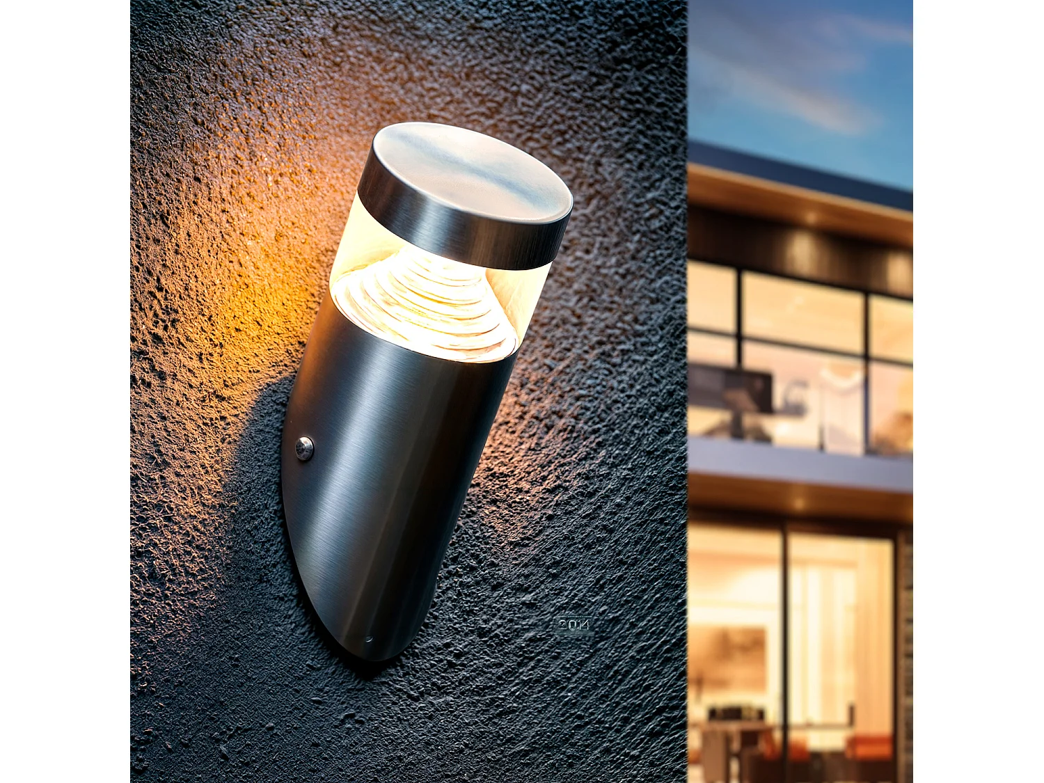 Applique Murale LED Extérieure 5W Acier Inoxydable Inti 3000K Blanc chaud