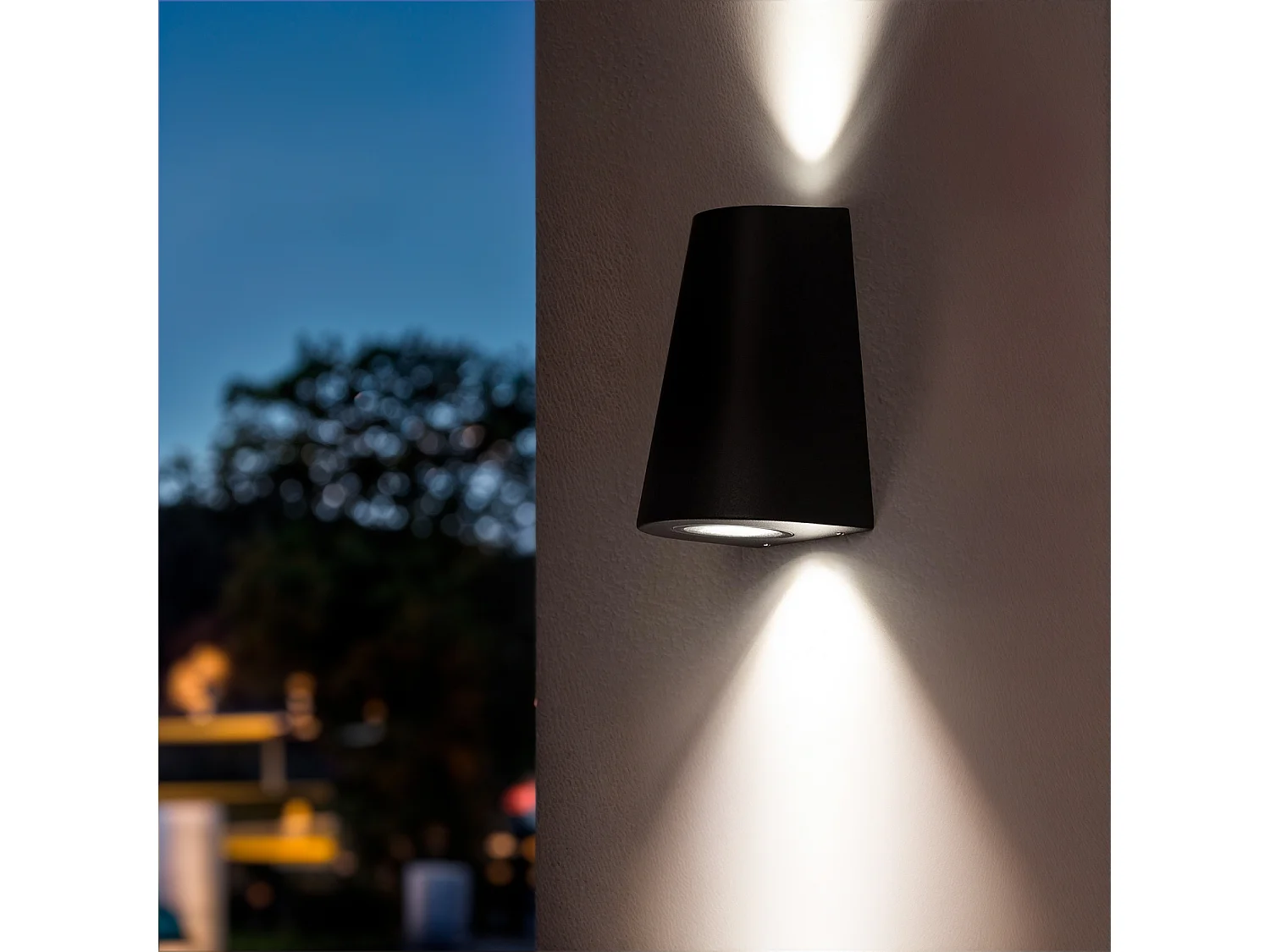 Applique Murale Extérieure Aluminium Éclairage Double Face Magna Design  Noir