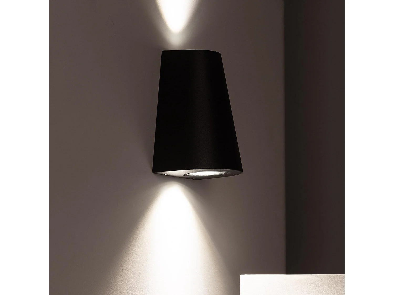 Applique Murale Extérieure Aluminium Éclairage Double Face Magna Design  Noir