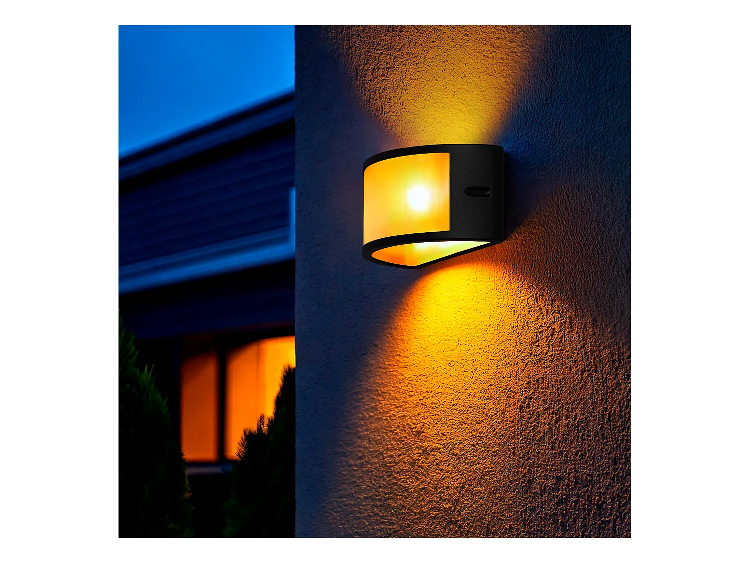 Aplique de Pared Exterior Aluminio Lenir Negro