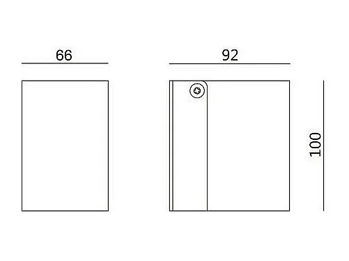 Applique Murale Extérieure Aluminium Carrée Onuba Noir