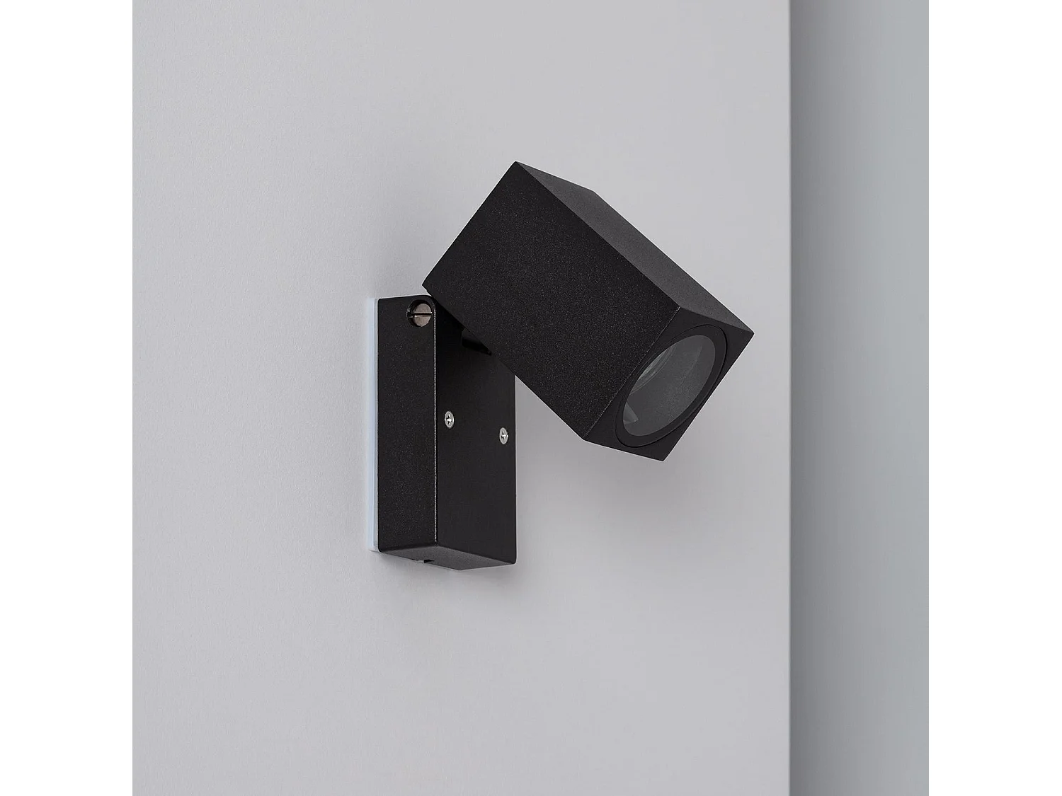 Aplique de Pared Exterior Aluminio Cuadrado Onuba Negro