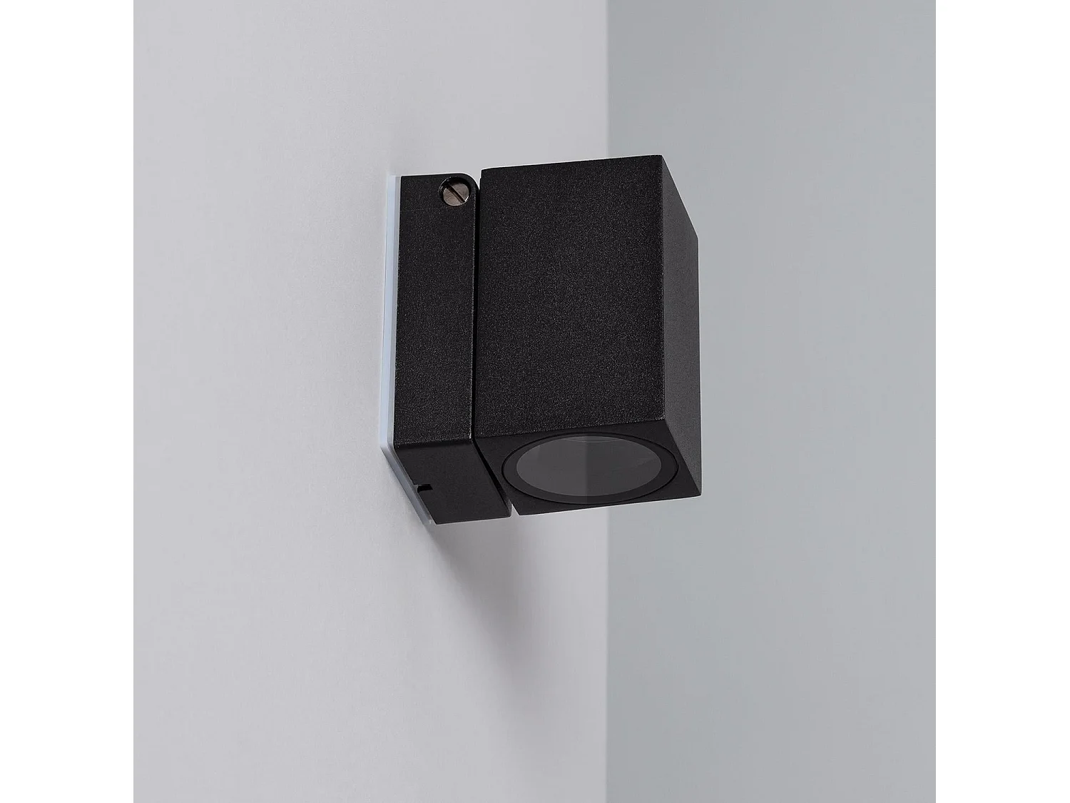 Aplique de Pared Exterior Aluminio Cuadrado Onuba Negro