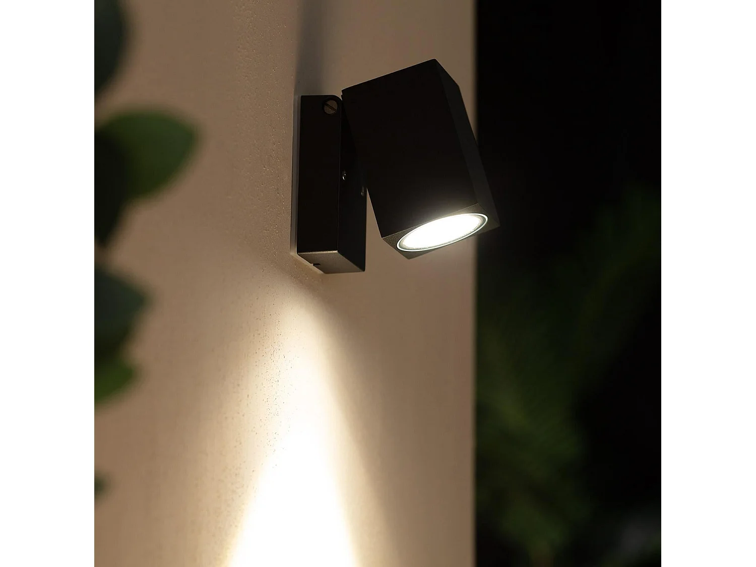 Aplique de Pared Exterior Aluminio Cuadrado Onuba Negro