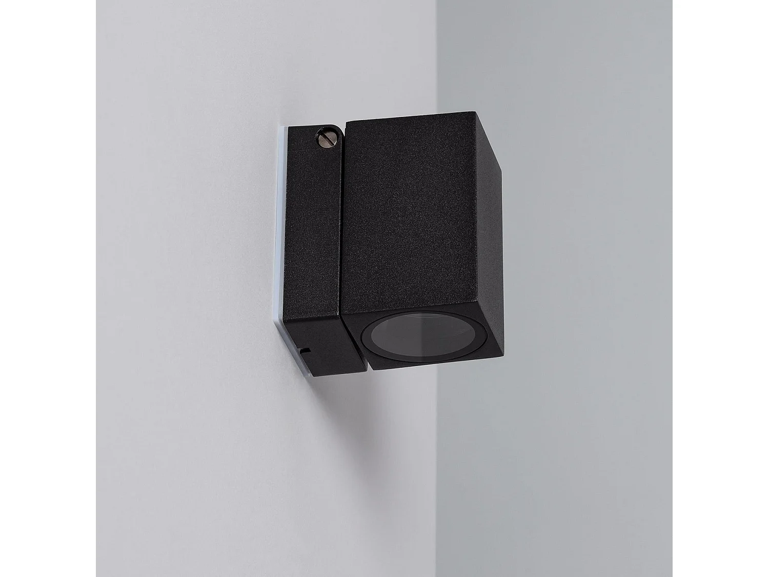 Aplique de Pared Exterior Aluminio Cuadrado Onuba Negro